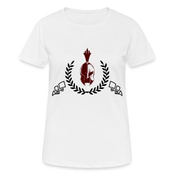 sparta helm - Frauen T-Shirt atmungsaktiv - Weiß - Vorne - AI Model Female 172 dark (172cm)