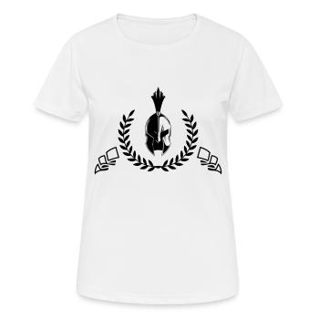 sparta helm - Frauen T-Shirt atmungsaktiv - Weiß - Vorne - AI Model Female 172 dark (172cm)