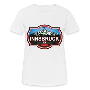 Innsbruck, Österreich - Frauen T-Shirt atmungsaktiv - Weiß - Vorne - AI Model Female 172 dark (172cm)