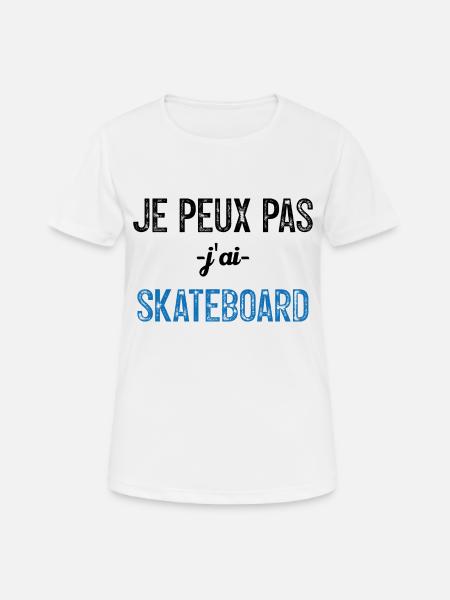Ich kann nicht skaten - Frauen T-Shirt atmungsaktiv - Weiß