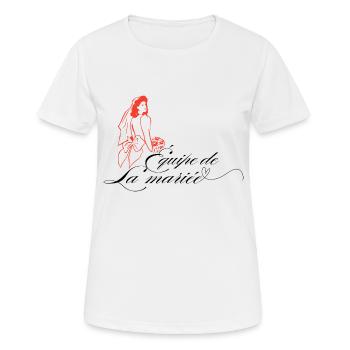 Bride's Team - Passendes Braut T-Shirt - Frauen T-Shirt atmungsaktiv - Weiß - Vorne - AI Model Female 172 dark (172cm)