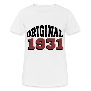 Original 1931 - Frauen T-Shirt atmungsaktiv - Weiß - Vorne - AI Model Female 172 dark (172cm)