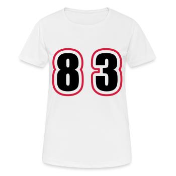 83 Number College - Women's Breathable T-Shirt - white - Front - AI Model Female 172 dark (172cm)