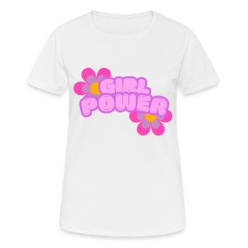Girl Power - T-shirt respirant Femme - blanc - Devant - AI Model Female 172 dark (172cm)