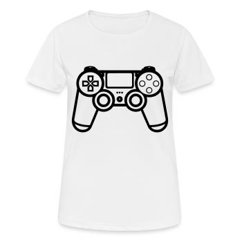 Jeux vidéo manette - T-shirt respirant Femme - blanc - Devant - AI Model Female 172 dark (172cm)