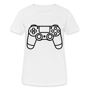Videospiel-Controller - Frauen T-Shirt atmungsaktiv - Weiß - Vorne - AI Model Female 172 dark (172cm)