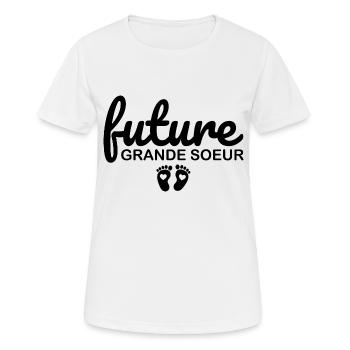 Child Child Future Big Sister - Women's Breathable T-Shirt - white - Front - AI Model Female 172 dark (172cm)