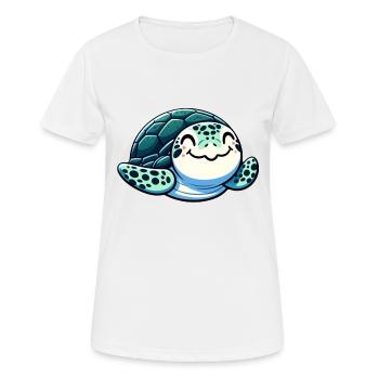 Charmante tortue de mer - T-shirt respirant Femme - blanc - Devant - AI Model Female 172 dark (172cm)