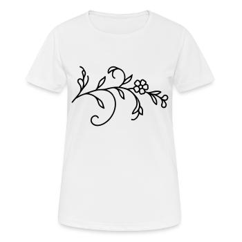 Flower Vine Leaves - Women's Breathable T-Shirt - white - Front - AI Model Female 172 dark (172cm)