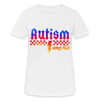 Sensibilisation à l’autisme différent différent mieux - T-shirt respirant Femme - blanc - Devant - AI Model Female 172 dark (172cm)