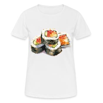 sushi food - Frauen T-Shirt atmungsaktiv - Weiß - Vorne - AI Model Female 172 dark (172cm)
