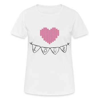 Tricot Tricot Crochet Tricoteur - T-shirt respirant Femme - blanc - Devant - AI Model Female 172 dark (172cm)