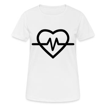heartbeat - Women's Breathable T-Shirt - white - Front - AI Model Female 172 dark (172cm)