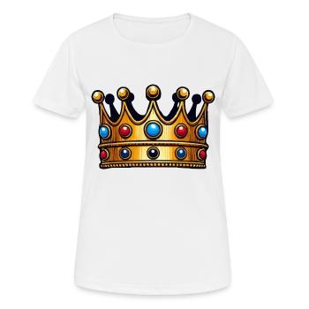 krone - Frauen T-Shirt atmungsaktiv - Weiß - Vorne - AI Model Female 172 dark (172cm)