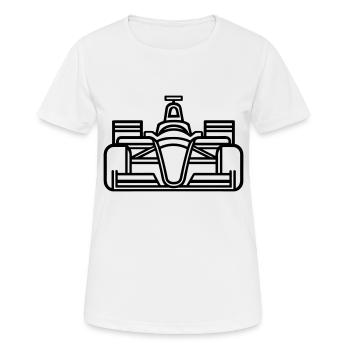 Rennwagen - Frauen T-Shirt atmungsaktiv - Weiß - Vorne - AI Model Female 172 dark (172cm)