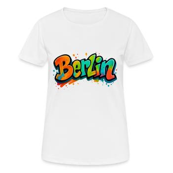 Berlin - T-shirt respirant Femme - blanc - Devant - AI Model Female 172 dark (172cm)