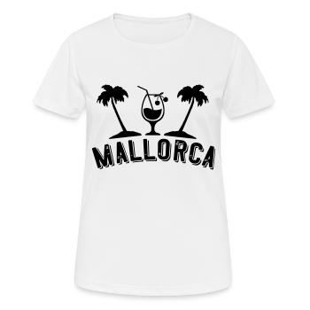 Majorque - T-shirt respirant Femme - blanc - Devant - AI Model Female 172 dark (172cm)