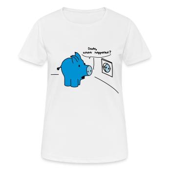 Dude, what happened? - Frauen T-Shirt atmungsaktiv - Weiß - Vorne - AI Model Female 172 dark (172cm)