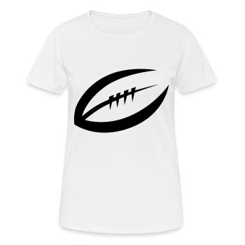 American Football - Frauen T-Shirt atmungsaktiv - Weiß - Vorne - AI Model Female 172 dark (172cm)