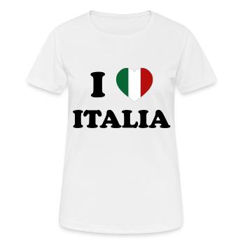 I LOVE ITALY - Frauen T-Shirt atmungsaktiv - Weiß - Vorne - AI Model Female 172 dark (172cm)