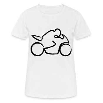 motorcycle rough - Women's Breathable T-Shirt - white - Front - AI Model Female 172 dark (172cm)