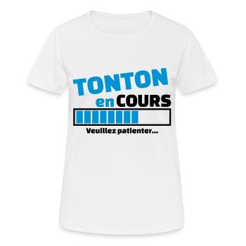 tonton en cours - T-shirt respirant Femme - blanc - Devant - AI Model Female 172 dark (172cm)