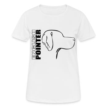 ENGLISH POINTER PROFIL - Frauen T-Shirt atmungsaktiv - Weiß - Vorne - AI Model Female 172 dark (172cm)