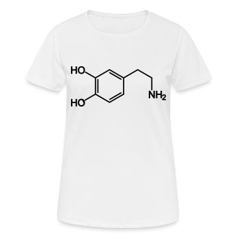 Hormone dopamine / bonheur - T-shirt respirant Femme - blanc - Devant - AI Model Female 172 dark (172cm)