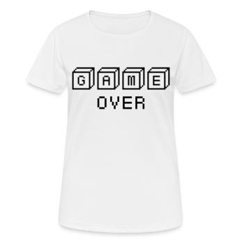 GAME OVER - T-shirt respirant Femme - blanc - Devant - AI Model Female 172 dark (172cm)