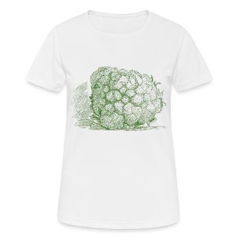 chou-fleur du chou-fleur légume Halloween - T-shirt respirant Femme - blanc - Devant - AI Model Female 172 dark (172cm)