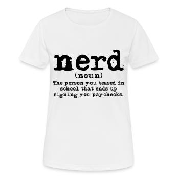 Nerd Definition - Women's Breathable T-Shirt - white - Front - AI Model Female 172 dark (172cm)