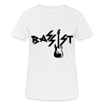 bassist - Frauen T-Shirt atmungsaktiv - Weiß - Vorne - AI Model Female 172 dark (172cm)
