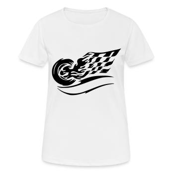 auto 1 - Frauen T-Shirt atmungsaktiv - Weiß - Vorne - AI Model Female 172 dark (172cm)