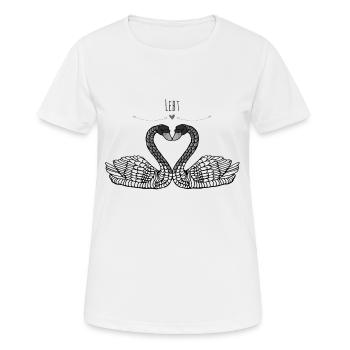 Cygnes amoureux - Les gardiens d'Orbis - T-shirt respirant Femme - blanc - Devant - AI Model Female 172 dark (172cm)