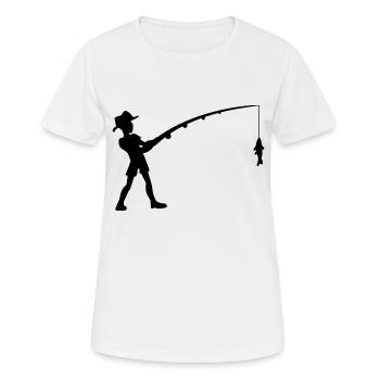 Fishing Anglers Fishing Fishing Fishing Fishing - Women's Breathable T-Shirt - white - Front - AI Model Female 172 dark (172cm)