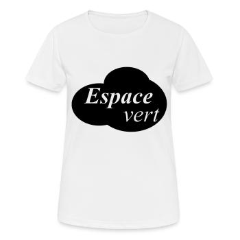 espace vert - T-shirt respirant Femme - blanc - Devant - AI Model Female 172 dark (172cm)