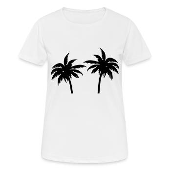 Palms - Women's Breathable T-Shirt - white - Front - AI Model Female 172 dark (172cm)