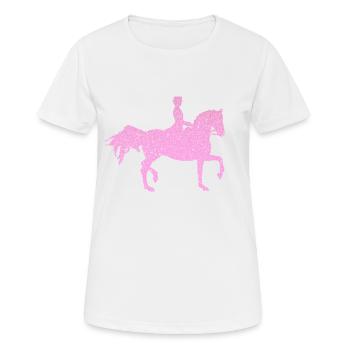 Dressage horse pink - Women's Breathable T-Shirt - white - Front - AI Model Female 172 dark (172cm)