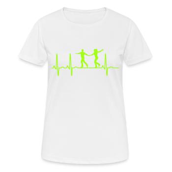 West Coast Swing Heartbeat WCS Westie Tanzen - Frauen T-Shirt atmungsaktiv - Weiß - Vorne - AI Model Female 172 dark (172cm)