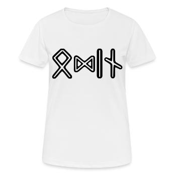 Wikinger Odin - Frauen T-Shirt atmungsaktiv - Weiß - Vorne - AI Model Female 172 dark (172cm)