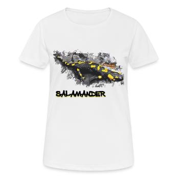 salamander - Frauen T-Shirt atmungsaktiv - Weiß - Vorne - AI Model Female 172 dark (172cm)