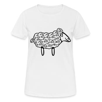 SHEEP natural wool - Women's Breathable T-Shirt - white - Front - AI Model Female 172 dark (172cm)