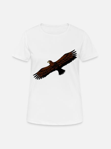 Oiseau Aigle anmut oiseaux de proie - T-shirt respirant Femme - blanc
