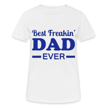Dad - Frauen T-Shirt atmungsaktiv - Weiß - Vorne - AI Model Female 172 dark (172cm)