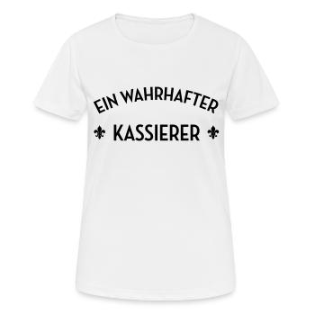 Kassierer Kassiererin Handel Verkäufer Kasse - Frauen T-Shirt atmungsaktiv - Weiß - Vorne - AI Model Female 172 dark (172cm)