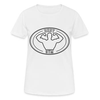 bodybuilder - Frauen T-Shirt atmungsaktiv - Weiß - Vorne - AI Model Female 172 dark (172cm)