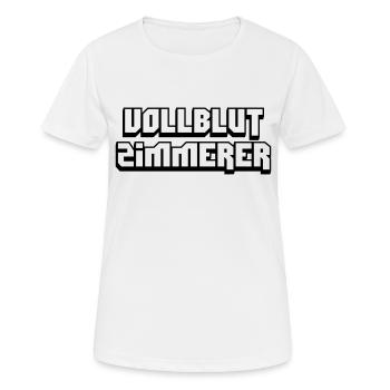 vollblut zimmerer - Frauen T-Shirt atmungsaktiv - Weiß - Vorne - AI Model Female 172 dark (172cm)