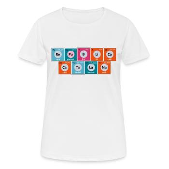 Chemische Symbole der Katalanischen Republik - Frauen T-Shirt atmungsaktiv - Weiß - Vorne - AI Model Female 172 dark (172cm)