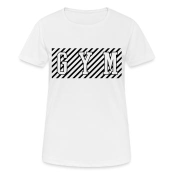 gym - Frauen T-Shirt atmungsaktiv - Weiß - Vorne - AI Model Female 172 dark (172cm)