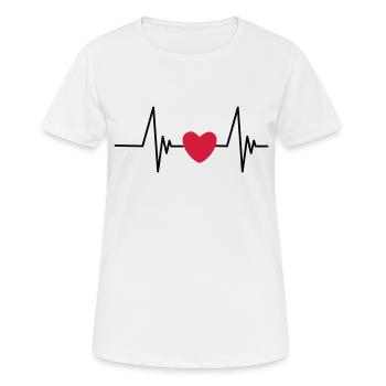 Coeur Puls fréquence Fréquence Cardiaque Fréquence cardiaque Clipart - T-shirt respirant Femme - blanc - Devant - AI Model Female 172 dark (172cm)